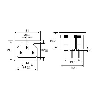 ARISTON BASE MACHO EMPOTRABLE CON TOMA DE MASA