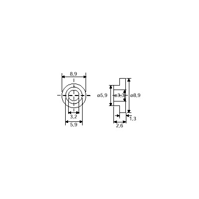 ARANDELA AISLANTE LATERAL TRANSISTOR, 100 ud