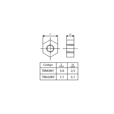 TUERCAS, 25 ud