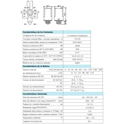 FINDER RELES INDUSTRIALES 10A SERIE 60.13