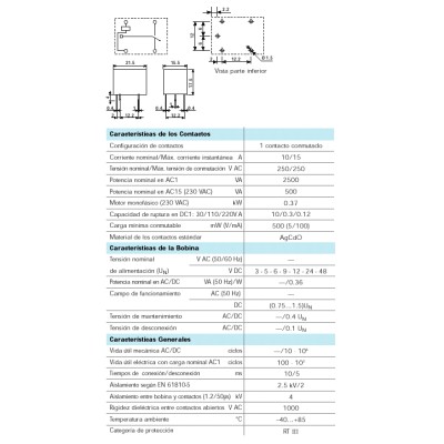 FINDER MINIRELE PARA CIRCUITO IMPRESO SERIE 36.11