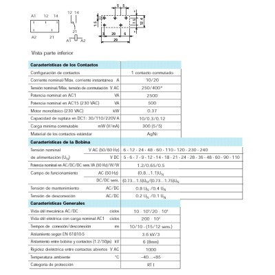 FINDER MINIRELES PARA CIRCUITO IMPRESO 8-10-16A SERIE 40.51