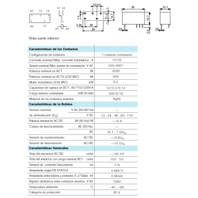 FINDER MINIRELES PARA CIRCUITO IMPRESO 8-12-16A SERIE 41.31