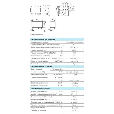 FINDER MINIRELES PARA CIRCUITO IMPRESO 8-12-16A SERIE 41.52