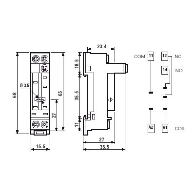 FINDER ZOCALOS Y ACCESORIOS 95.63 PARA RELES SERIE 40