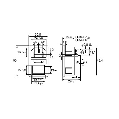 ARISTON BASE MACHO SIN INTERRUPTOR EMPOTRABLE CON PORTAFUSIBLES