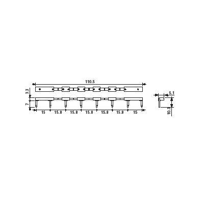 FINDER PUENTE DE 8 TERMINALES PARA SERIE 48