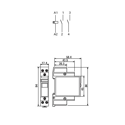 FINDER RELES DE IMPULSOS MODULAR 16A