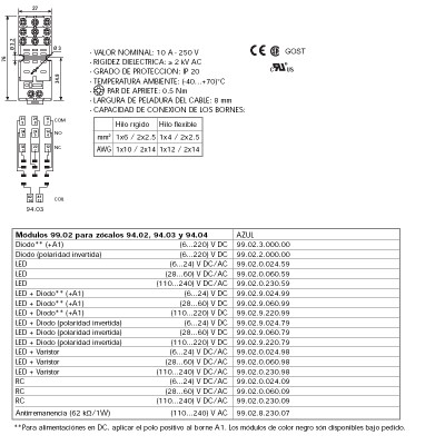 FINDER ZOCALOS Y ACCESORIOS PARA RELE SERIE 55.33