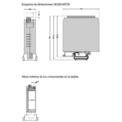 PHOENIX CAJA PARA ELECTRONICA CON CONECTOR DE 12 POLOS UEGM-MSTB