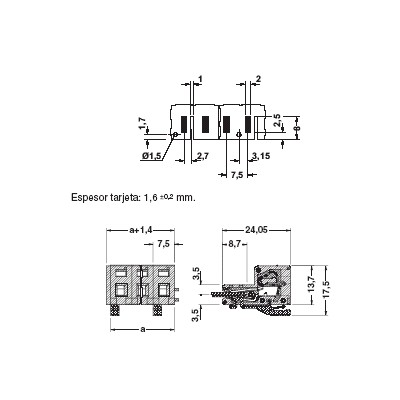 PHOENIX CONECTOR ENCHUFABLE DE CONTACTO DIRECTO ZEC 1,5/...-ST-7,5