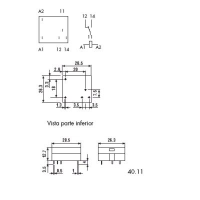 FINDER MINIRELE PARA CIRCUITO IMPRESO 8-10-16 A SERIE 40.11 