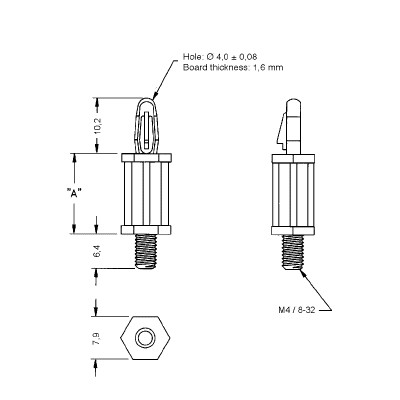 RICHCO CIRCUIT BOARD HARDWARE SCBS/MSCBS