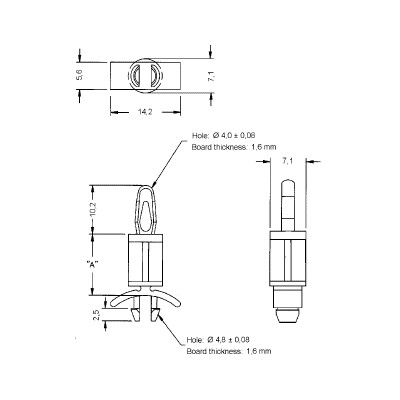 RICHCO CIRCUIT BOARD HARDWARE CBSCIRCUITBOARD SUPPORT