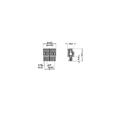 PHOENIX CONECTORES VERTICALES SIN Y CON SUJECION AEREA (TORNILLO) MCVW 1,5/...-ST-...