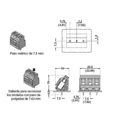 PHOENIX BLOQUES DE BORNES MULTIPOLARES PARA TARJETA GSMKDS 3