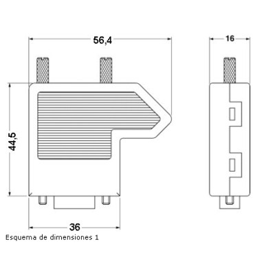 PHOENIX CONECTOR SUB-D CON UNA ENTRADA DE CABLE SUBCON