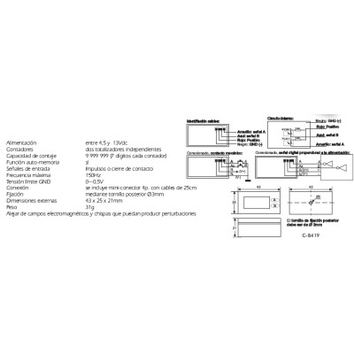 CEBEK DOBLE CONTADOR ELECTRONICO LCD