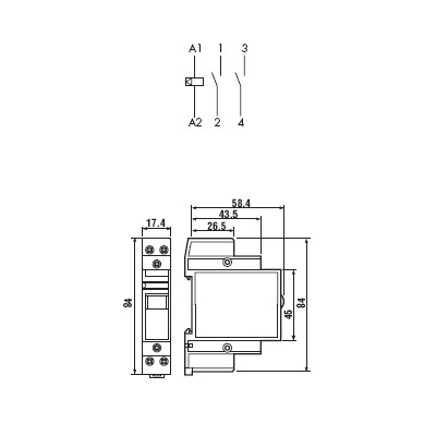 FINDER RELES DE IMPULSOS MODULAR 16A