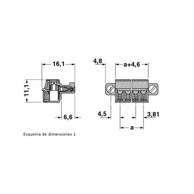 PHOENIX Conector enchufable para placa de circuito impreso