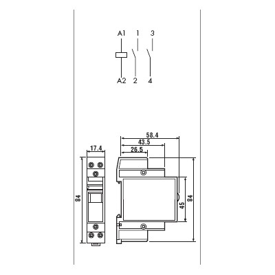 FINDER RELE MONOESTABLE MODULAR SERIE 22.22