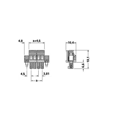 PHOENIX Conector enchufable para placa de circuito impreso