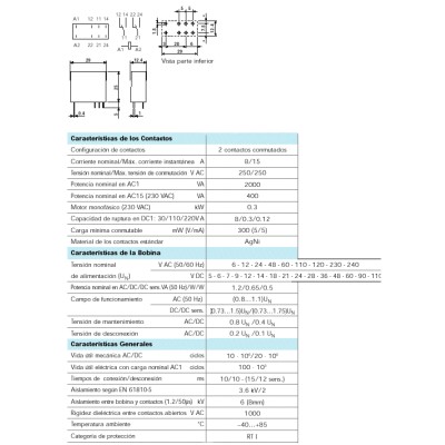 FINDER MINIRELES PARA CIRCUITO IMPRESO 8-10-16A SERIE 40.52