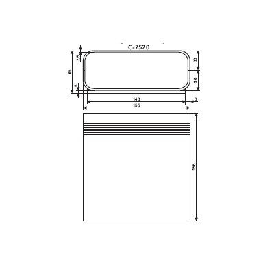 CEBEK Caja ABS UL94-V0 155 x 156 x 65 mm, color negro