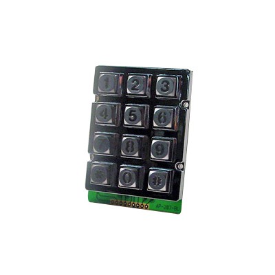 TECLADO 3X4 ANTIVANDALICO METALICO