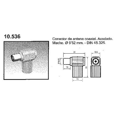 DH CONECTOR COAXIAL MACHO ANTENA