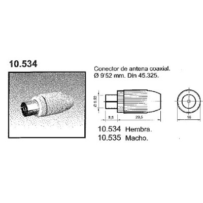 DH CONECTOR COAXIAL HEMBRA AÉREO ANTENA