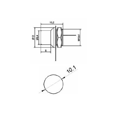 INDUVIL CONECTOR HEMBRA PANEL