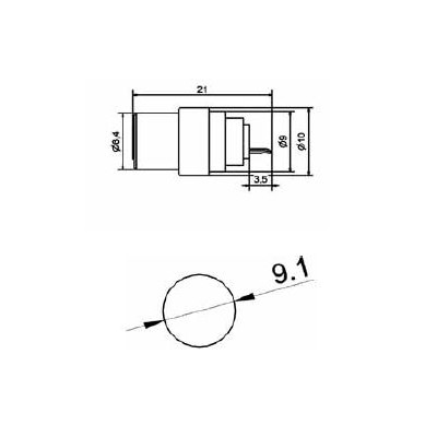 INDUVIL CONECTOR HEMBRA PANEL