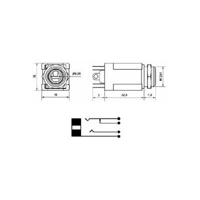 INDUVIL CONECTOR HEMBRA PANEL