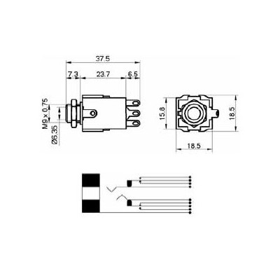 INDUVIL CONECTOR HEMBRA PANEL