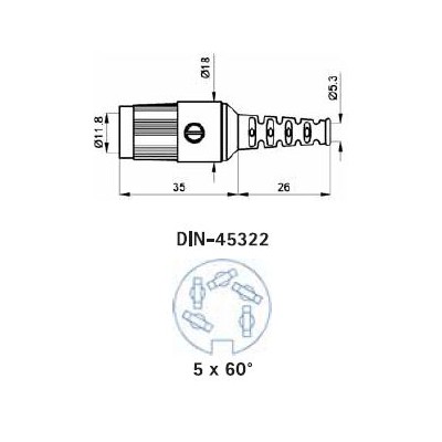 INDUVIL CONECTOR DIN HEMBRA AÉREO