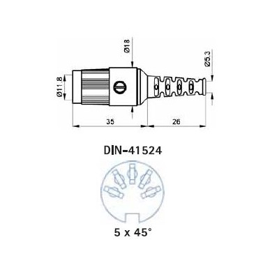 INDUVIL CONECTOR DIN HEMBRA AÉREO