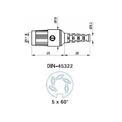 INDUVIL CONECTOR DIN HEMBRA AÉREO