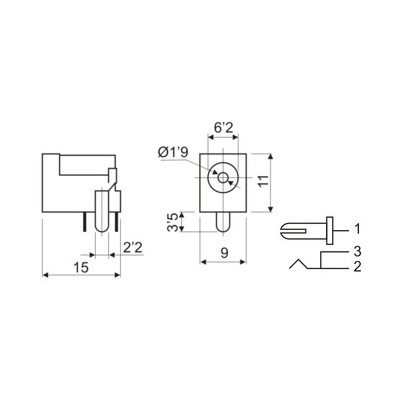 DH BASE ALIMENTACIÓN PARA C.I 1,9 MM