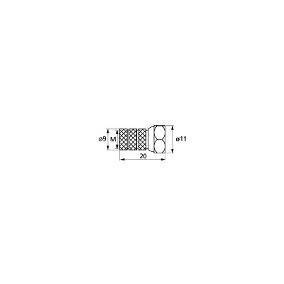 CONECTOR F MACHO AEREO QUICK