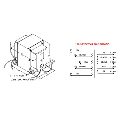 HAMMOND TRANSFORMADOR SALIDA VALVULAS