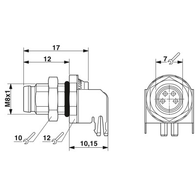 PHOENIX CONECTOR ENCHUFABLE DE MONTAJE