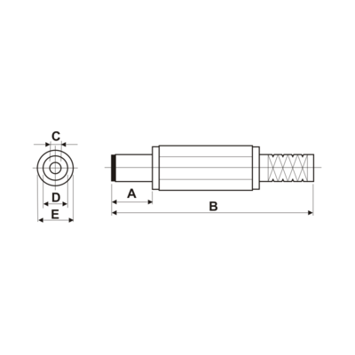 DH CONECTOR ALIMENTACIÓN HEMBRA AÉREA