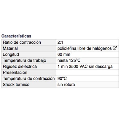 DH SURTIDO TUBO TERMORRETRÁCTIL DE POLIOLEFINA