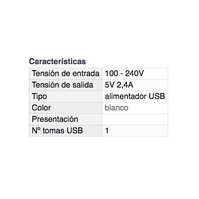 DH ALIMENTADOR USB