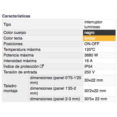 DH INTERRUPTOR LUMINOSO ESTANCO