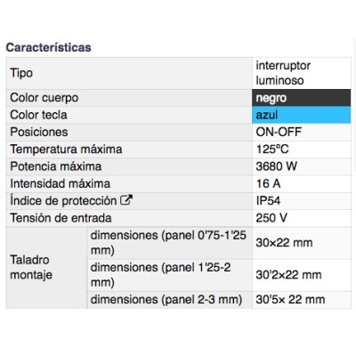 DH INTERRUPTOR LUMINOSO ESTANCO