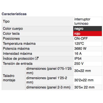 DH INTERRUPTOR LUMINOSO ESTANCO