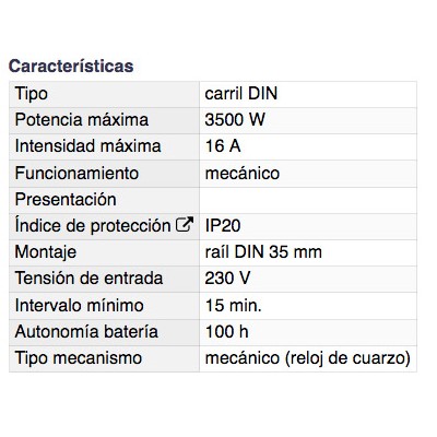 DH PROGRAMADOR MECÁNICO DIARIO 24H