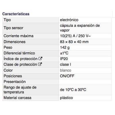 DH TERMOSTATO DE TEMPERATURA AMBIENTE